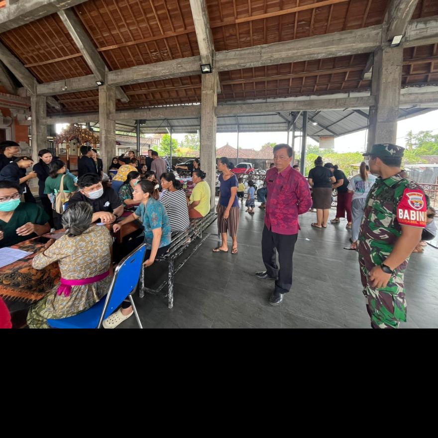 Kegiatan posyandu balita dan posyandu lansia yang berlansung di Br. Kederi 